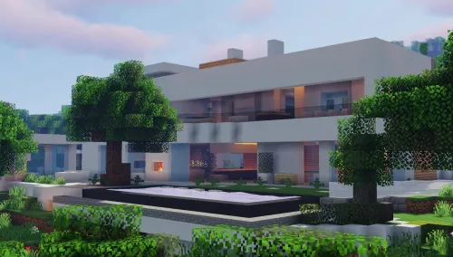 Modern House In The Mountains — Minecraft xarita, rasm 1