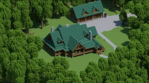 Woodland Log Home