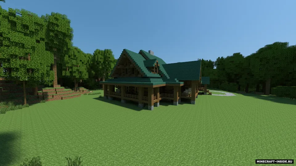 Woodland Log Home — Minecraft xarita, rasm 2