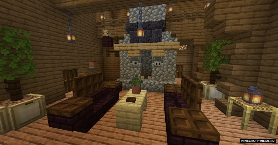 Woodland Log Home — Minecraft xarita, rasm 6