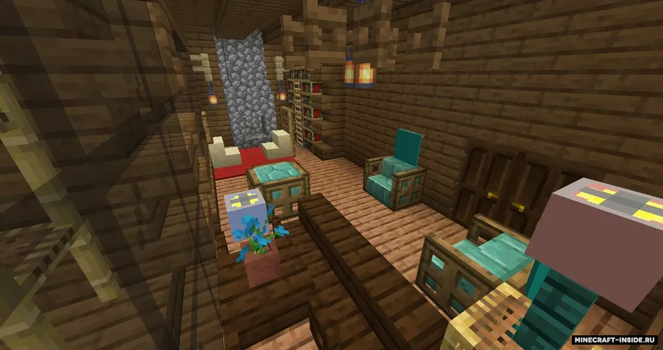 Woodland Log Home — Minecraft xarita, rasm 7