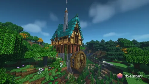Fantasy Watermill House — Minecraft xarita, rasm 1
