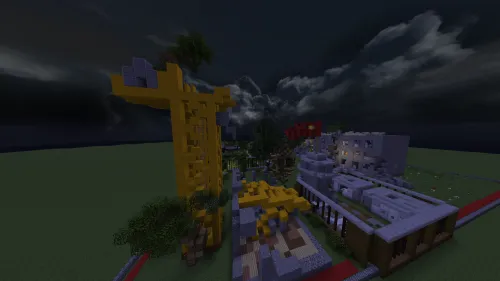 O'q otishmalar uchun vayron bo'lgan shahar — Minecraft xarita, rasm 1