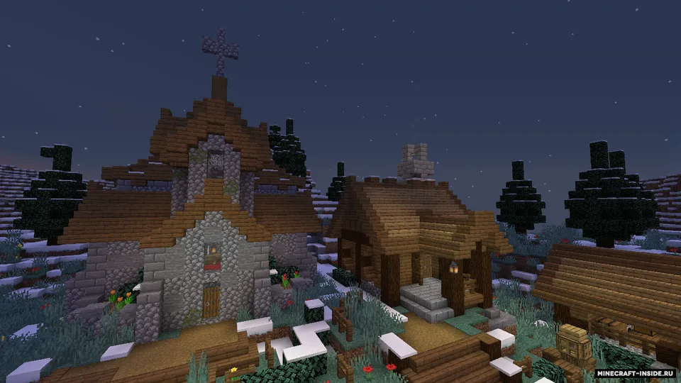 Qishki qishloq — Minecraft xarita, rasm 6