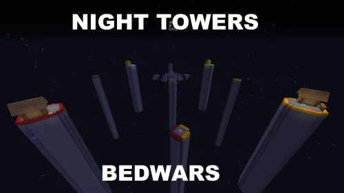 Tungi minoralar - Minecraft Bedwars — Minecraft xarita, rasm 1
