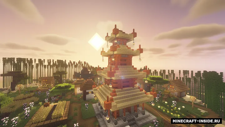 Yapon uslubidagi qishloq — Minecraft xarita, rasm 4