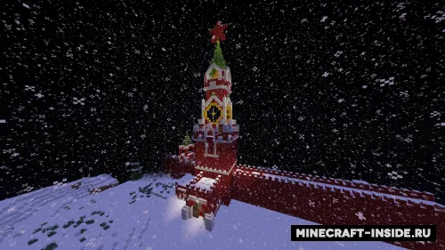 Moskva Spasskaya minorasi — Minecraft xarita, rasm 1
