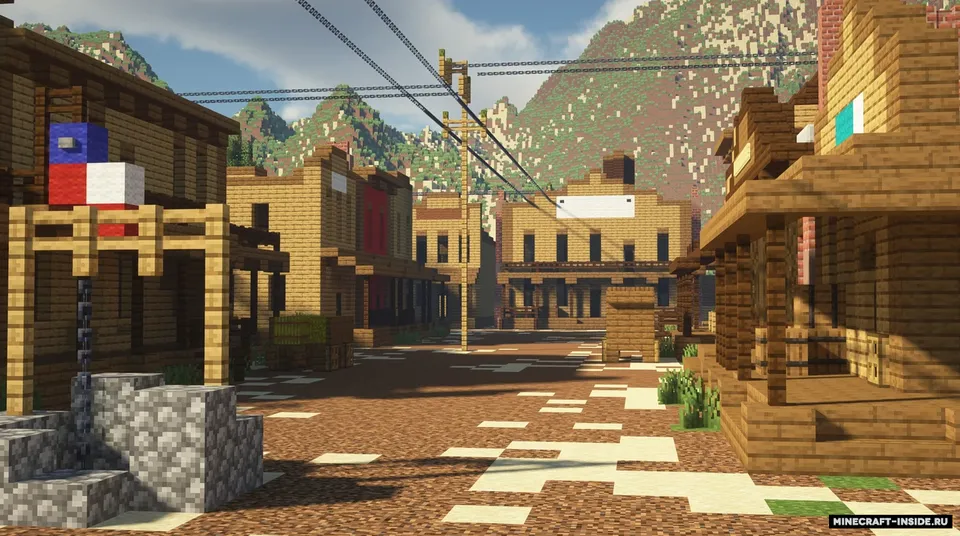 Wild West Railroad Town — Minecraft xarita, rasm 3