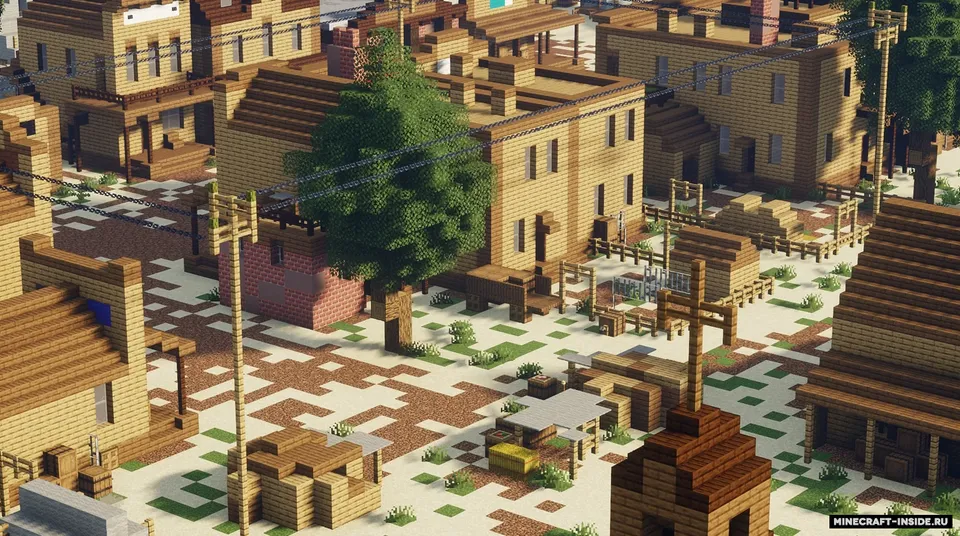 Wild West Railroad Town — Minecraft xarita, rasm 4