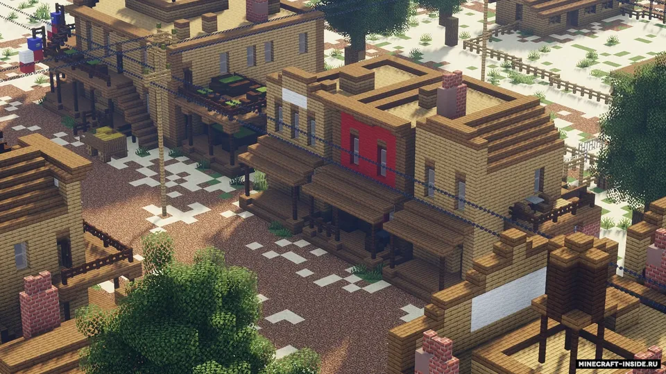 Wild West Railroad Town — Minecraft xarita, rasm 6