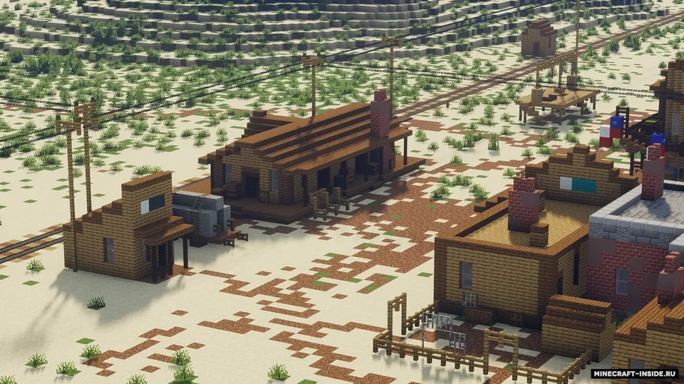 Wild West Railroad Town — Minecraft xarita, rasm 7