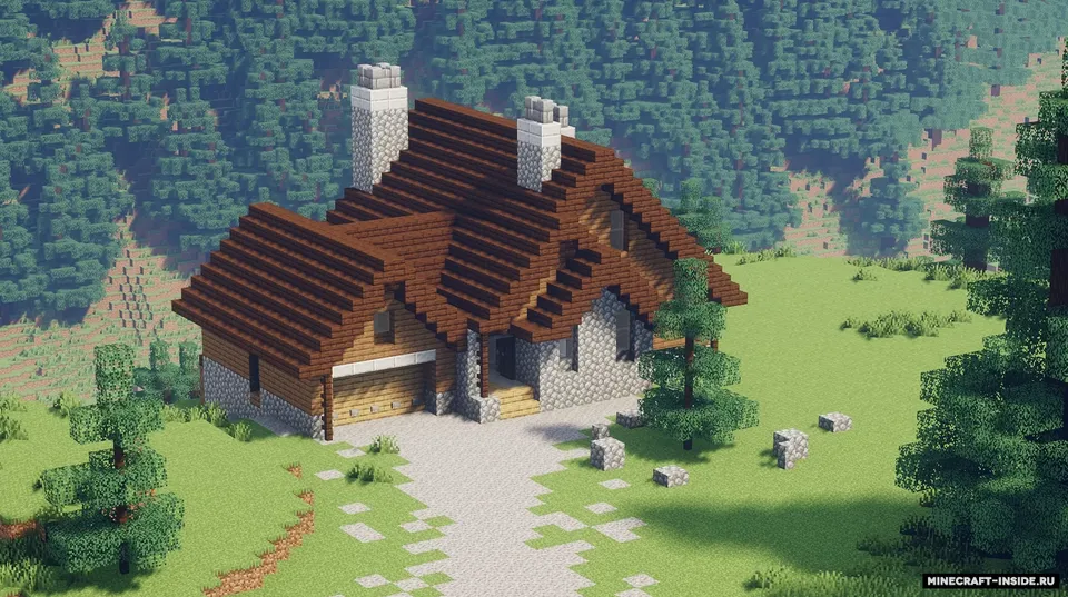 Mountain Log House — Minecraft xarita, rasm 2