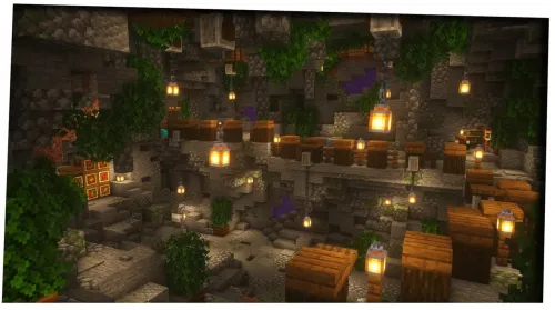 Ultimate Survival Cave Base — Minecraft xarita, rasm 1