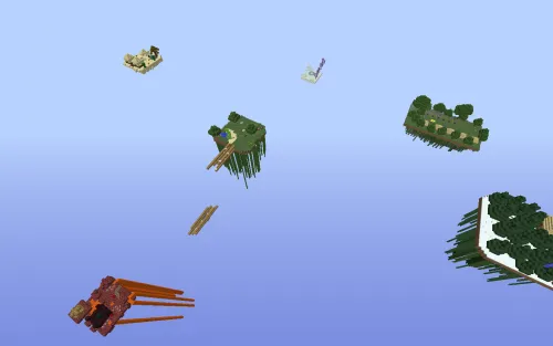 Oltita zo'r orol — Minecraft xarita, rasm 1
