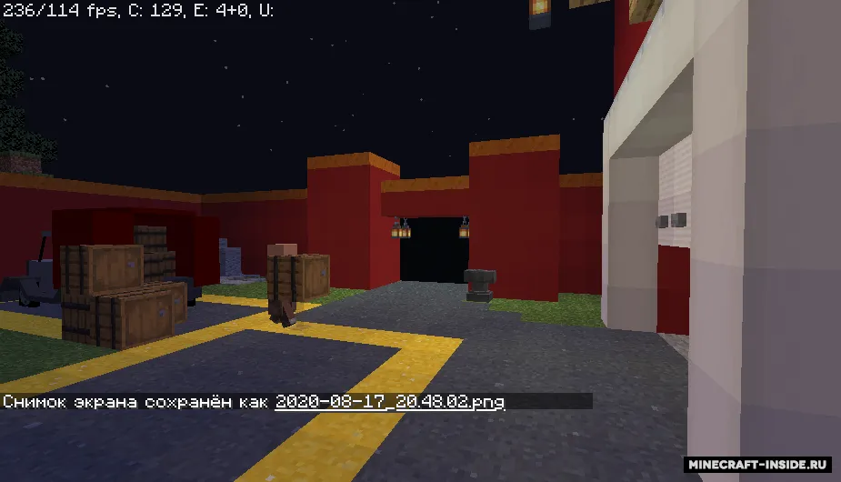 Jonli tungi shahar — Minecraft xarita, rasm 2