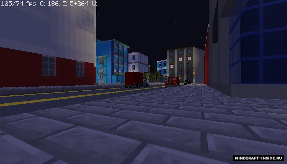 Jonli tungi shahar — Minecraft xarita, rasm 6
