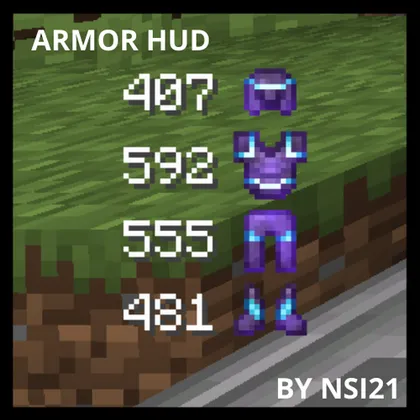 Armor Durability HUD — Minecraft mod, rasm 1