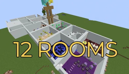 12 Rooms — Minecraft xarita, rasm 1