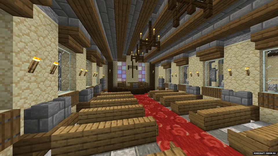 Katolik sobori (kichik va katta) — Minecraft xarita, rasm 7