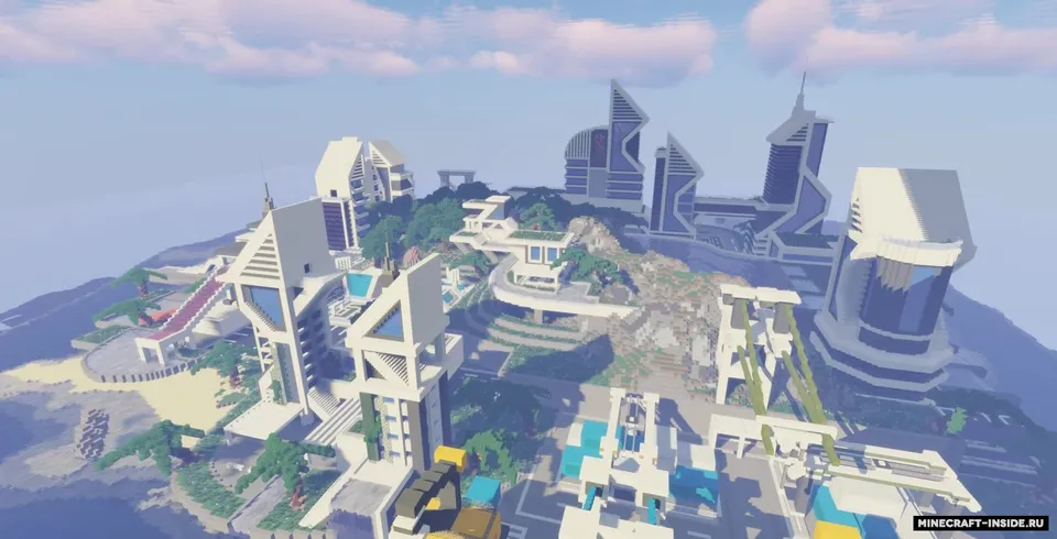 Large Futuristic City — Minecraft xarita, rasm 2