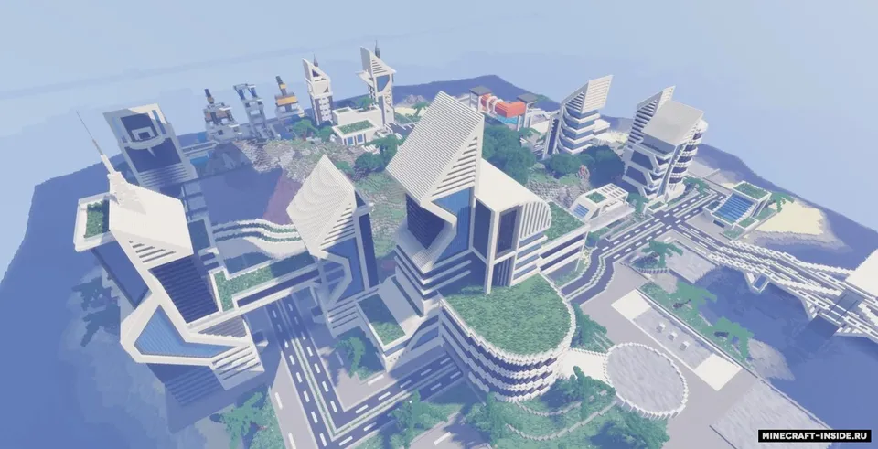 Large Futuristic City — Minecraft xarita, rasm 4