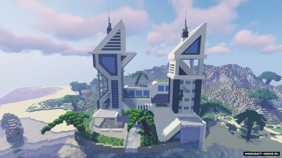 Large Futuristic City — Minecraft xarita, rasm 7