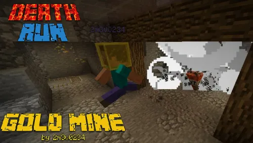 DeathRun Gold Mine — Minecraft xarita, rasm 1
