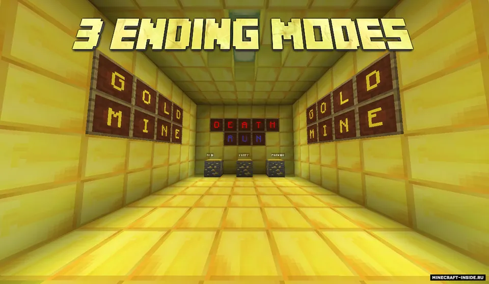 DeathRun Gold Mine — Minecraft xarita, rasm 2
