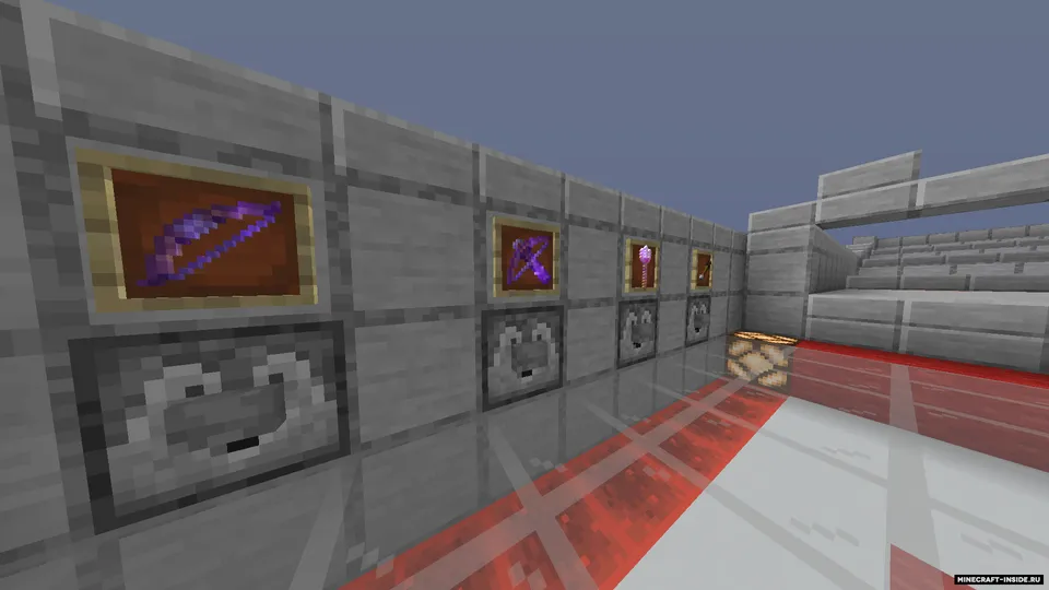 Kamon, arbalet va uch tishli nayza mashqi — Minecraft xarita, rasm 3