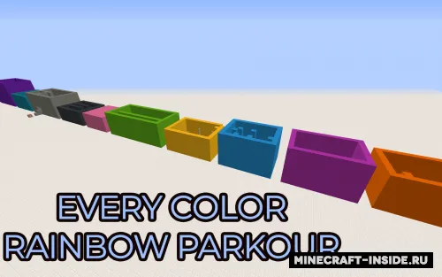 Every Color Rainbow Parkour — Minecraft xarita, rasm 1