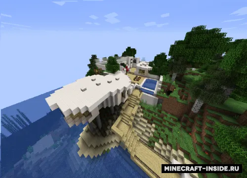 O'rmon tepaliklaridagi ulkan qasr — Minecraft xarita, rasm 1