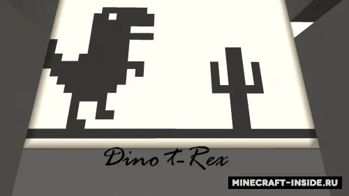 Google T-Rex in Minecraft — Minecraft xarita, rasm 1