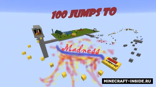 100 Jumps to Madness — Minecraft xarita, rasm 1