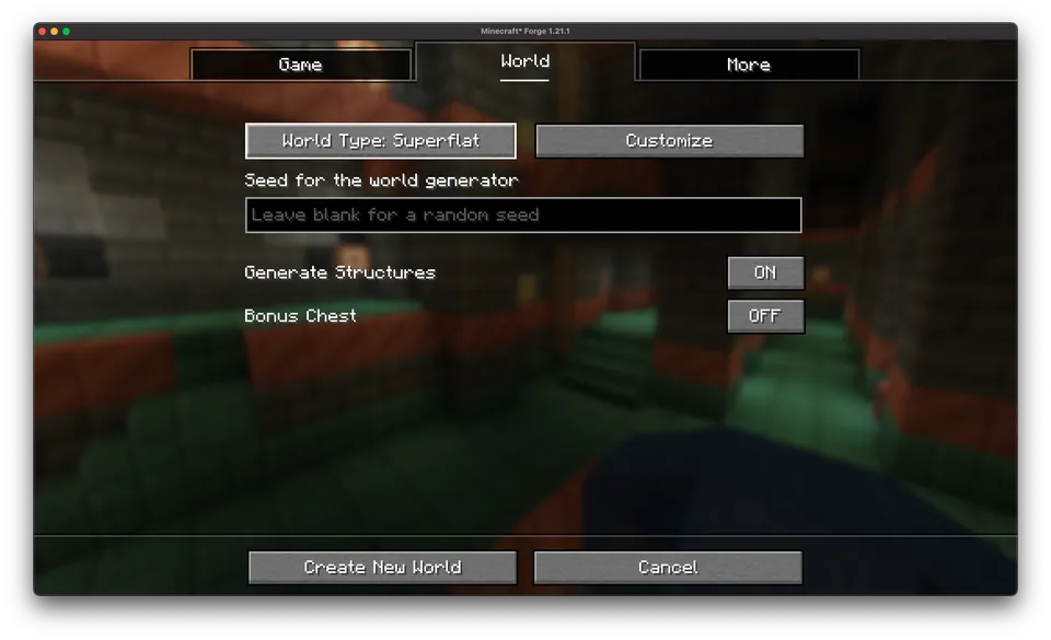 FlatEdit+ — Minecraft mod, rasm 3