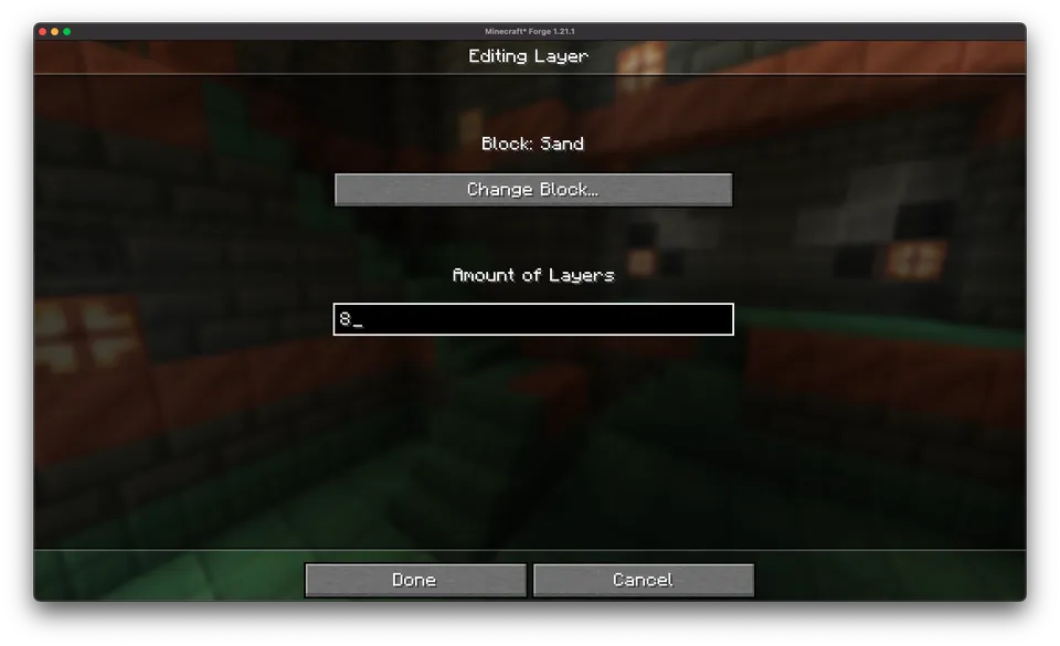 FlatEdit+ — Minecraft mod, rasm 5