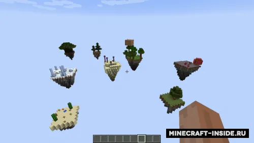Uchar orollar — Minecraft xarita, rasm 1