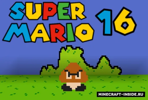 Super Mario 16 — Minecraft xarita, rasm 1