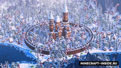 Gingerbread Village — Minecraft xarita, rasm 1