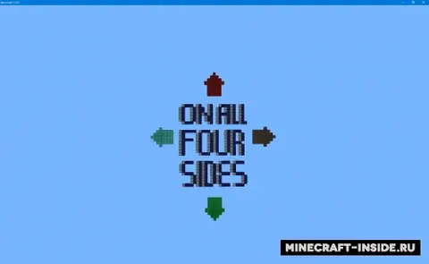 On all four sides