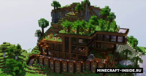 Modern Cliff-side Mansion — Minecraft xarita, rasm 1