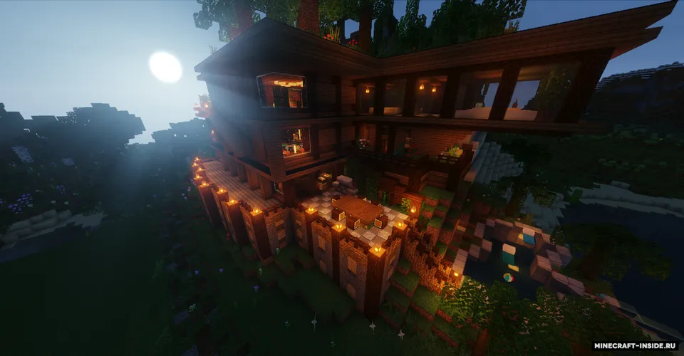 Modern Cliff-side Mansion — Minecraft xarita, rasm 2