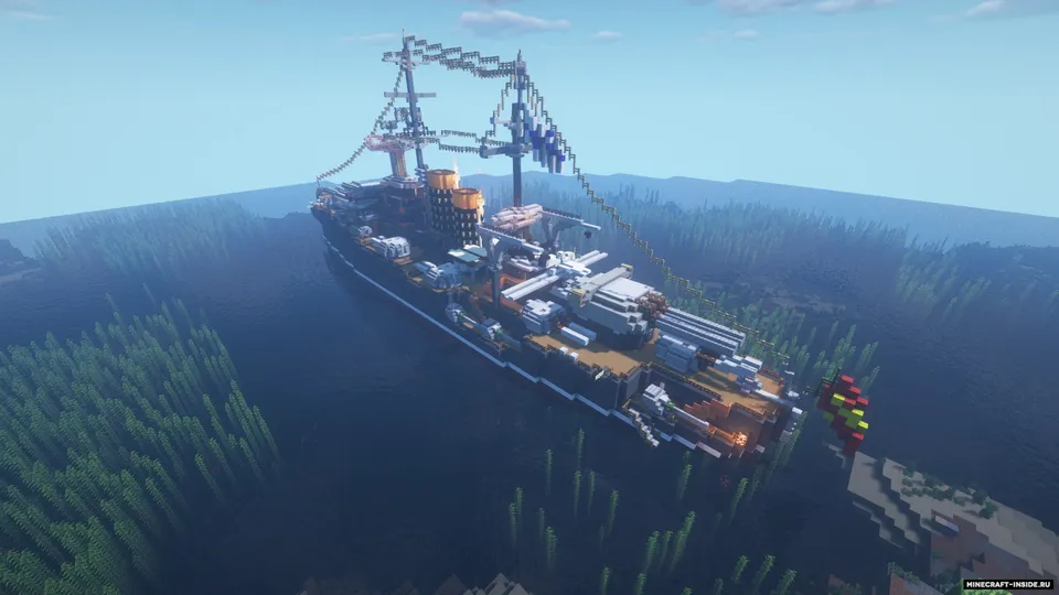 Battleship of the first world war — Minecraft xarita, rasm 2