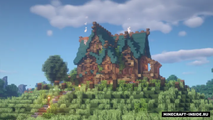 Goldrobin's Mansion - o'rmon ichidagi uy — Minecraft xarita, rasm 3