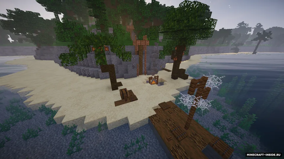 Jungle Castaway Survival Spawn — Minecraft xarita, rasm 2