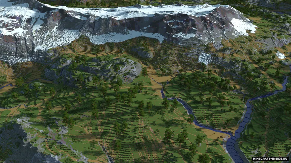 River Valley Custom Terrain — Minecraft xarita, rasm 3