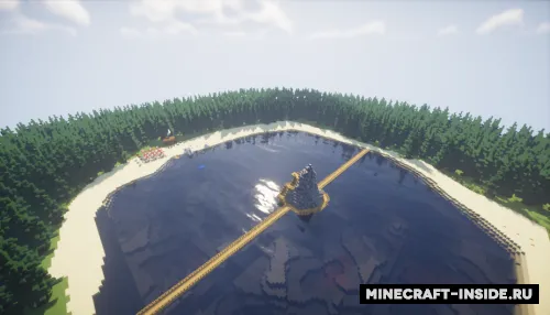 O'rmondagi ko'l — Minecraft xarita, rasm 1