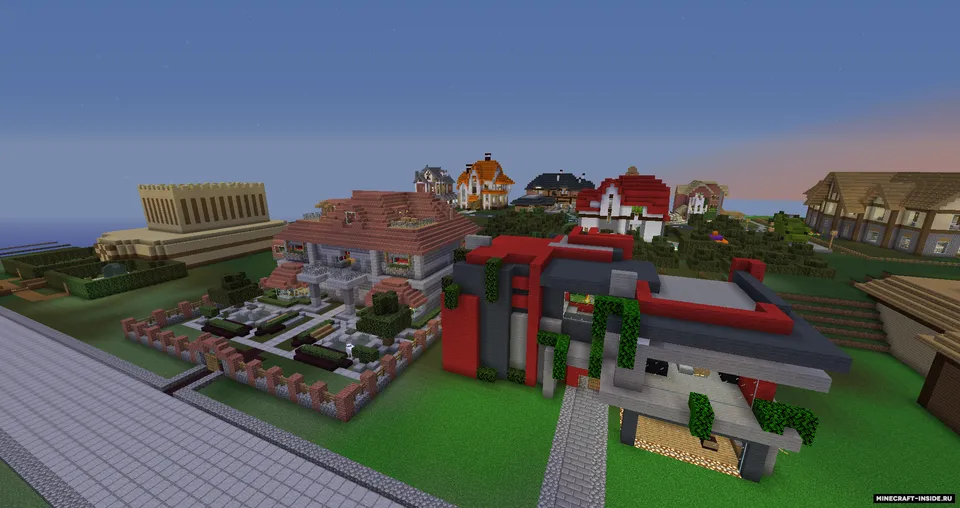 Chiroyli uylari bor katta shahar — Minecraft xarita, rasm 2