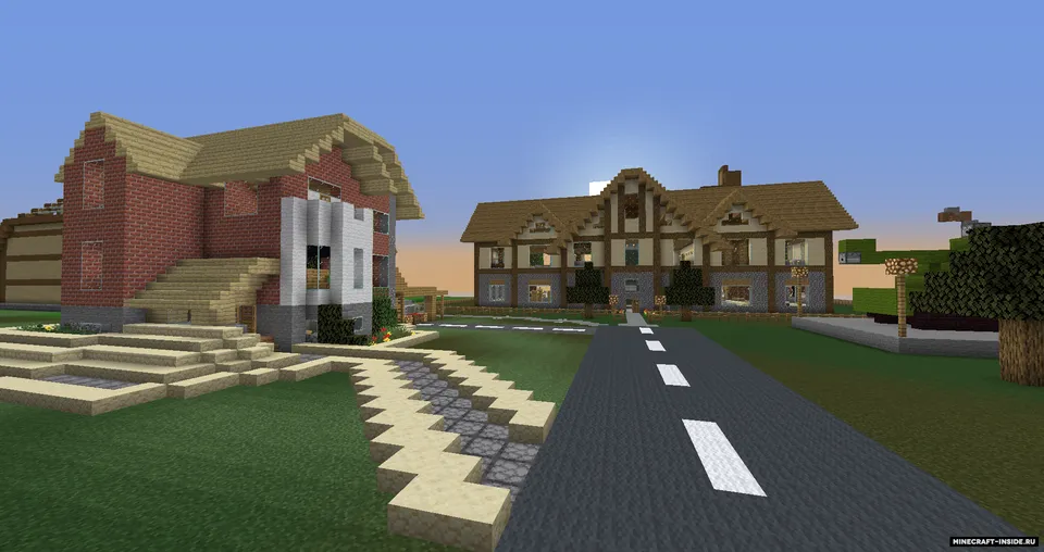 Chiroyli uylari bor katta shahar — Minecraft xarita, rasm 4