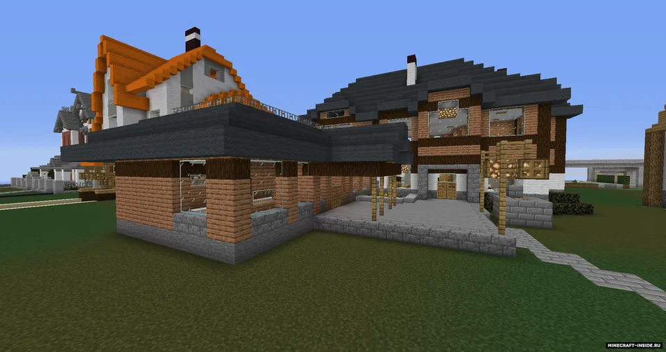 Chiroyli uylari bor katta shahar — Minecraft xarita, rasm 5