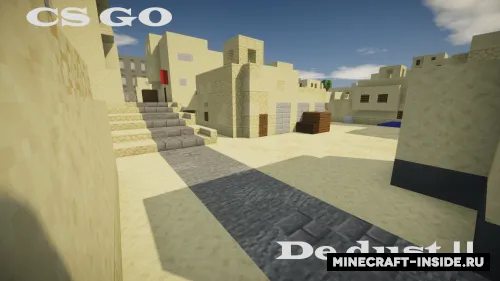 de_dust II (remake) — Minecraft xarita, rasm 1